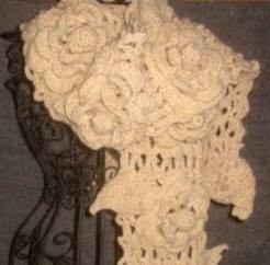 Irish Rose Scarf handspun & crocheted by Skein Train